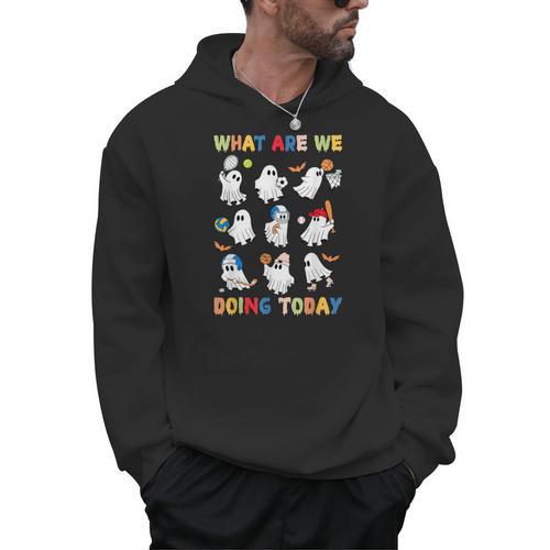 What Are We Doing Today Ghost PE Teacher Team Halloween Men Hoodie - teacherstshirts.com AU