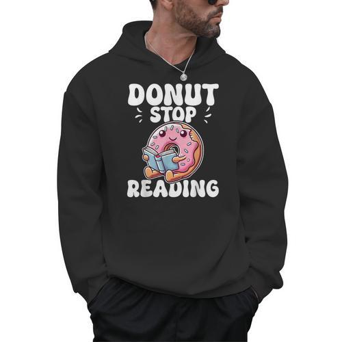 Donut Stop Reading Kawaii Teacher Preschool Kindergarten Men Hoodie - teacherstshirts.com CA