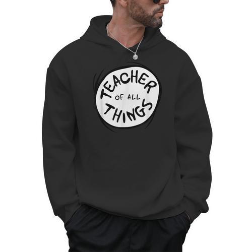 Dr Seuss Teacher Of All Things Red Emblem Men Hoodie - teacherstshirts.com