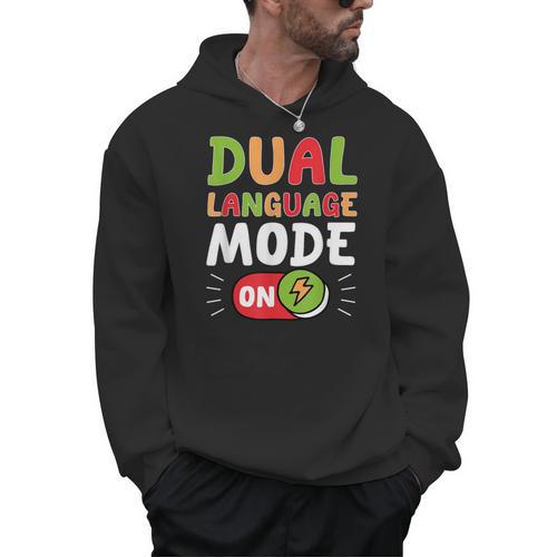 Dual Language Teacher Bilingual Teacher Men Hoodie - teacherstshirts.com UK