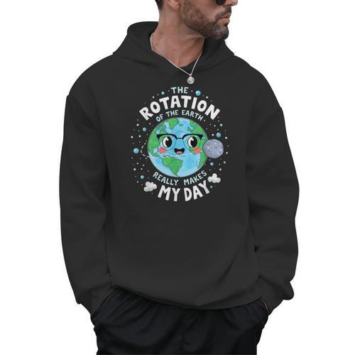 Earth Day Rotation Of The Earth Makes My Day Science Teacher Men Hoodie - teacherstshirts.com UK