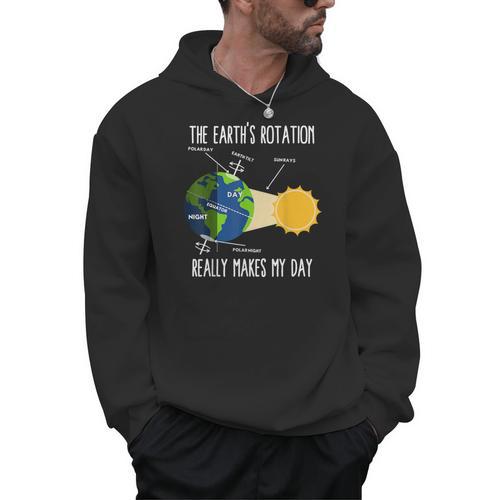 Earth Rotation Earth Day Science Teacher Kids Women Men Hoodie - teacherstshirts.com UK
