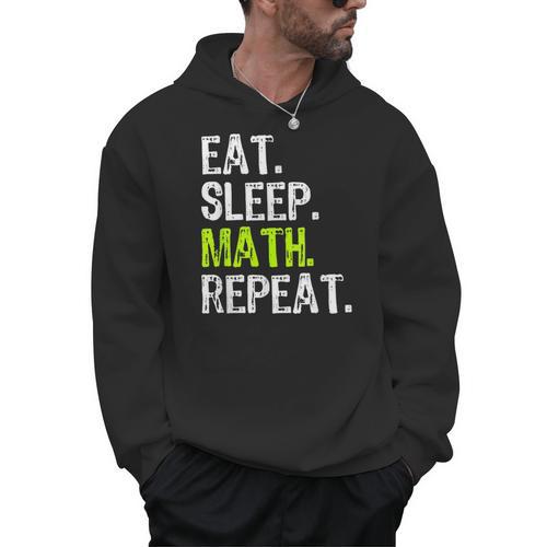 Eat Sleep Math Repeat Teacher Lover Men Hoodie - teacherstshirts.com DE