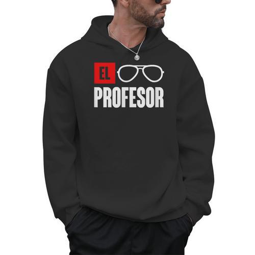 El Professor Money Costume Profesor Glasses Men Teacher Gift Men Hoodie - teacherstshirts.com DE