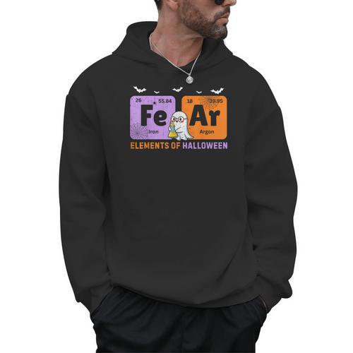 Elements Of Halloween Fear Periodically Chemistry Teacher Men Hoodie - teacherstshirts.com AU