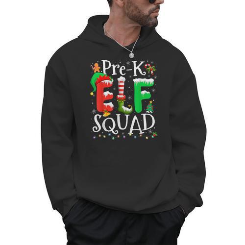 Elf Squad Pre-k Teacher Christmas Child Xmas Men Hoodie - teacherstshirts.com UK