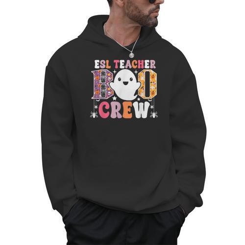 ESL Teacher Boo Crew Halloween Costume Men Hoodie - teacherstshirts.com