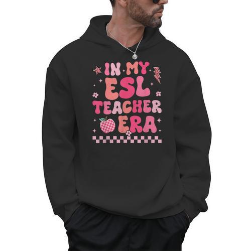 In My Esl Teacher Era Back To School ESL Teacher Groovy Men Hoodie - teacherstshirts.com AU