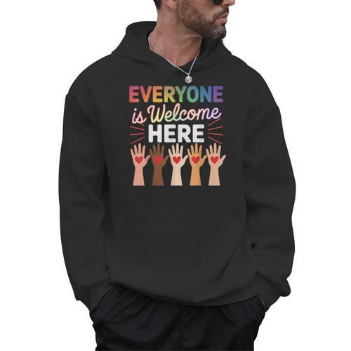 Everyone Is Welcome Here Shirt Teacher Men Hoodie - teacherstshirts.com UK