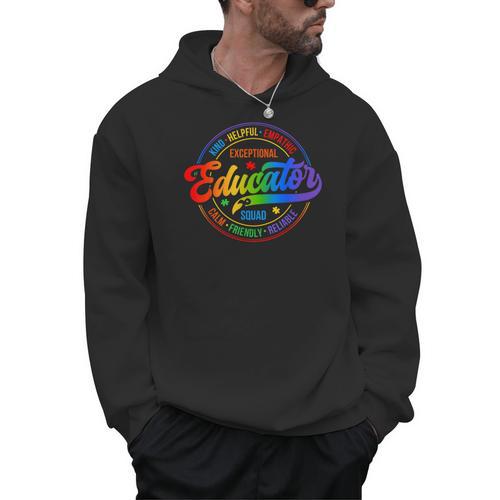 Exceptional Educator Squad Special Education Teacher Autism Men Hoodie - teacherstshirts.com UK