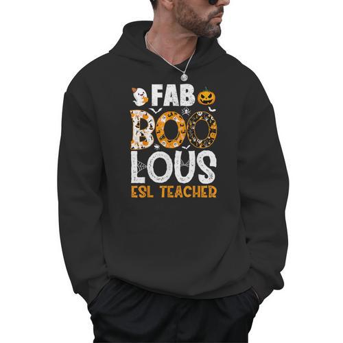 Faboolous ESL ESOL Teacher Spooky Teacher Halloween Costume For Men Women Men Hoodie - teacherstshirts.com