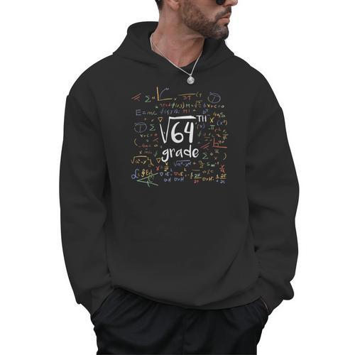 First Day Of School 8th Grade Square Root Of 64 Math Teacher Men Hoodie - teacherstshirts.com CA