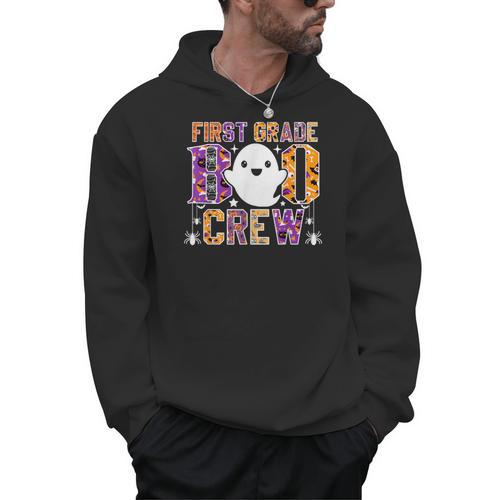 First Grade Boo Crew Teacher Student Halloween Costume Men Hoodie - teacherstshirts.com AU