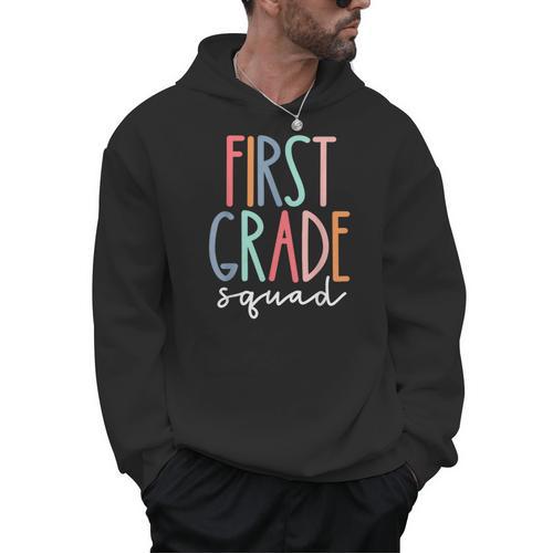 First Grade Squad 1st Grade Teacher Crew Back To School Team Men Hoodie - teacherstshirts.com CA