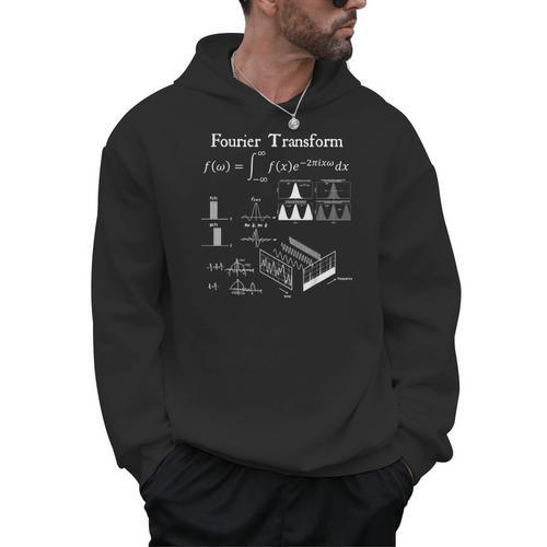 Fourier Transform Signal Science Math Teacher Nerdy Men Hoodie - teacherstshirts.com DE