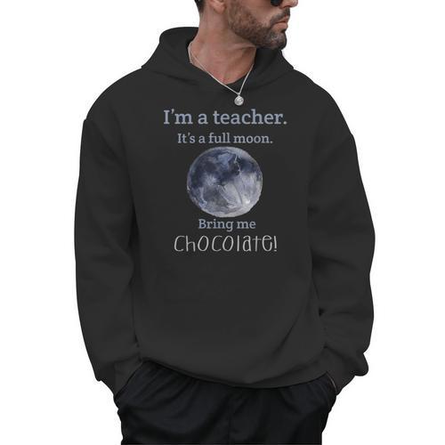 Full Moon Teacher Humor For Men Women Girls Kids Men Hoodie - teacherstshirts.com