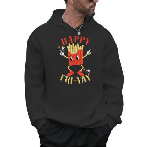 Fun Teacher Happy Fri Yay French Fries Friday Lovers Men Hoodie - teacherstshirts.com UK