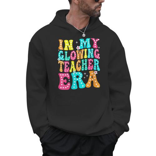 In My Glowing Teacher Era Groovy Colorful Bright Men Hoodie - teacherstshirts.com UK