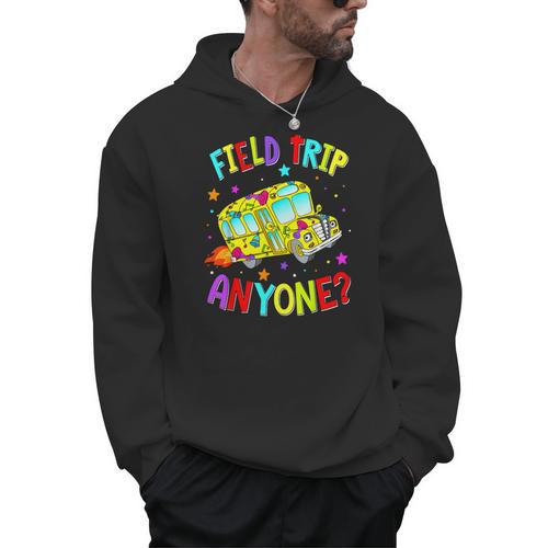 Groovy Field Trip Anyone Happy Field Day For Teachers Kids Men Hoodie - teacherstshirts.com AU