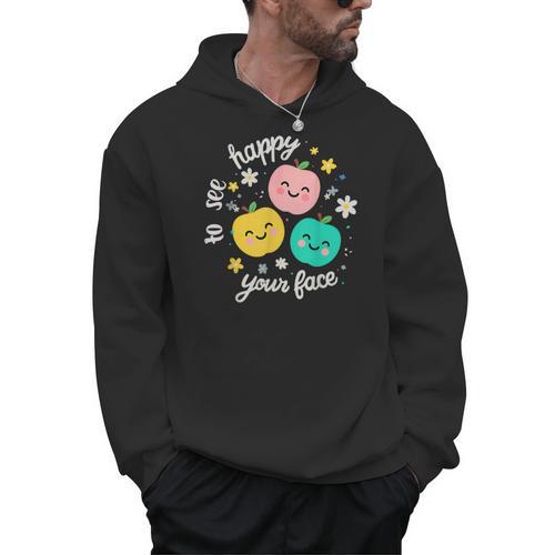 Groovy Happy To See Your Face Teacher School Appreciation Men Hoodie - teacherstshirts.com CA