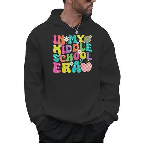 Groovy In My Middle School Era Back To School Teacher Men Hoodie - teacherstshirts.com AU