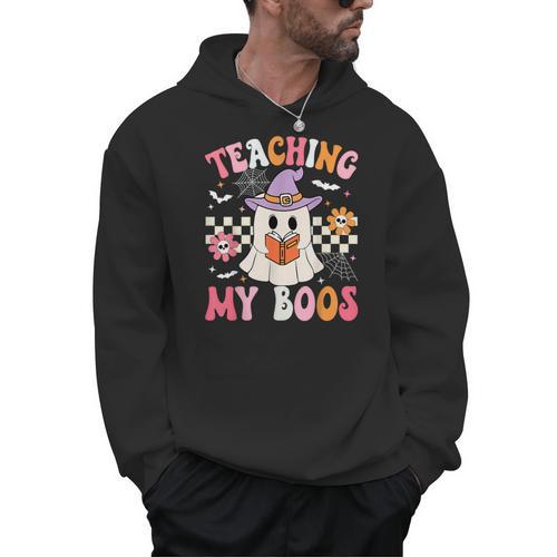 Groovy Teaching My Boos Teacher Ghost Halloween Teacher Men Hoodie - teacherstshirts.com