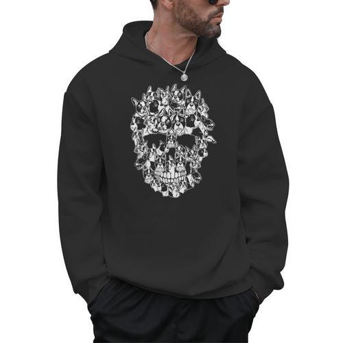 Halloween Costume Skull Boston Terrier Dog Lover Men Hoodie - Bostonterriersmerch.com