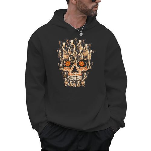 Halloween Costume Skull Boston Terrier Dog Lover For Men Women Kids Men Hoodie - Bostonterriersmerch.com