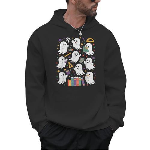 Halloween Math Teacher Ghost Math Teacher Spooky Halloween Men Hoodie - teacherstshirts.com UK