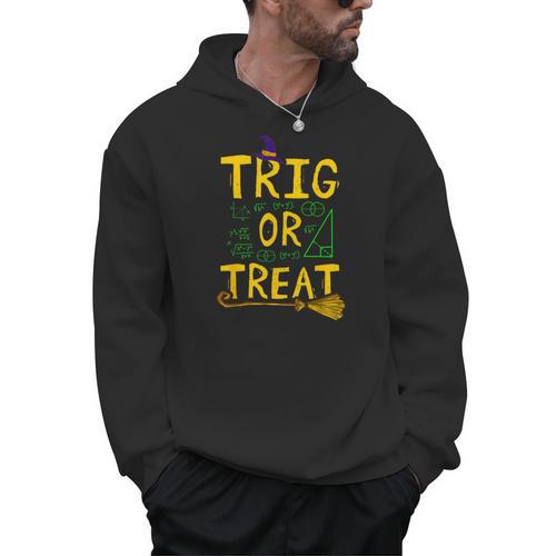 Halloween Math Teacher Trig Or Treat Student School College Men Hoodie - teacherstshirts.com