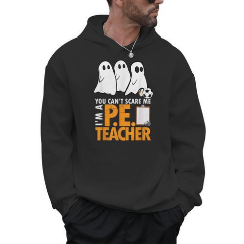 Halloween PE Teacher Shirt Can't Scare Me Men Hoodie - teacherstshirts.com UK