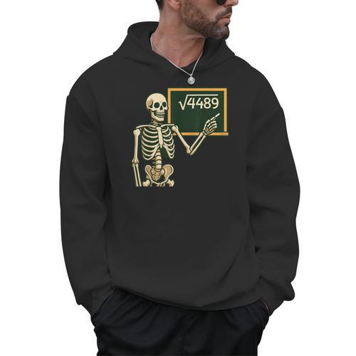 Halloween Skeleton 67 Meme Square Root 4489 Math Teacher Men Hoodie - teacherstshirts.com UK