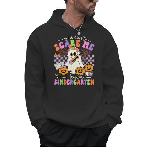 Halloween Teacher You Can't Scare Me I Teach Kindergarten Men Hoodie - teacherstshirts.com