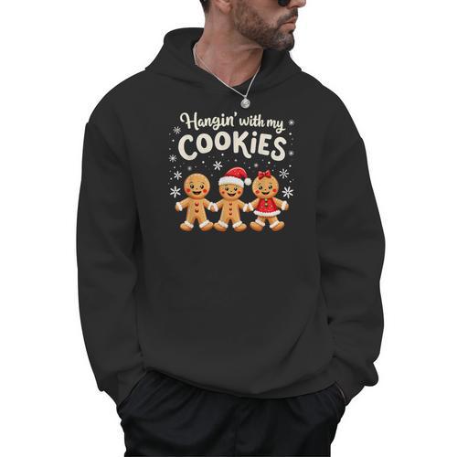 Hangin With My Cookies Gingerbread Christmas Teacher Men Hoodie - teacherstshirts.com DE
