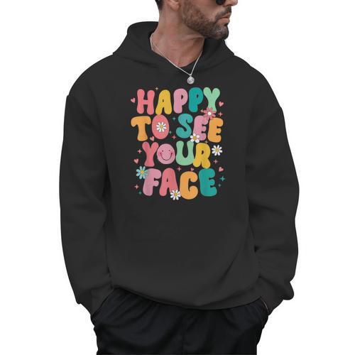 Happy To See Your Face Teacher Disco Ball Back To School Men Hoodie - teacherstshirts.com UK