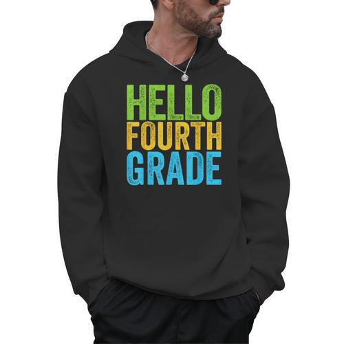 Hello Fourth Grade Shirt 4th Grade Boy Girl Student Teacher Men Hoodie - teacherstshirts.com