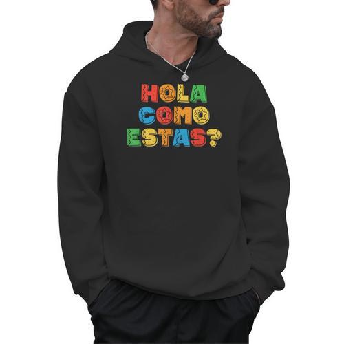 Hola Como Estas Spanish Teacher Fiesta Party Banners Men Hoodie - teacherstshirts.com UK