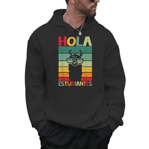 Hola Estudiantes Spanish Teacher Back To School 2025 Men Hoodie - teacherstshirts.com UK