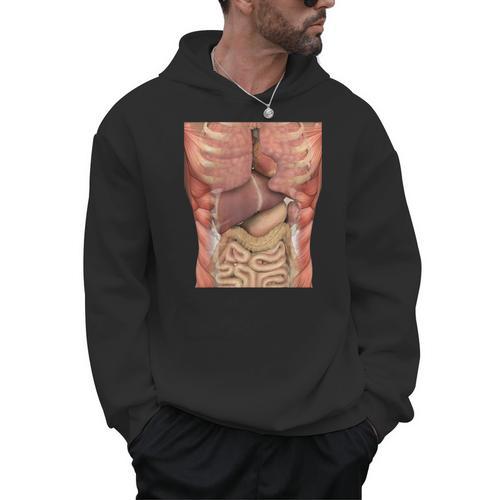 Human Muscles Organs Scary Anatomy Teacher Halloween Costume Men Hoodie - teacherstshirts.com AU