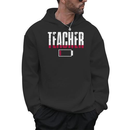 Humor Teacher Empty Battery Power Men Women Men Hoodie - teacherstshirts.com AU