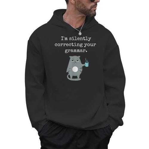 I'm Silently Correcting Your Grammar Sarcastic Teacher For Men Women Kids Men Hoodie - teacherstshirts.com AU