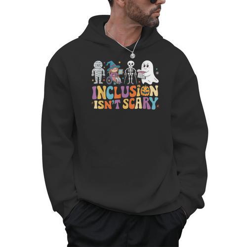 Inclusion Isn't Scary SLP Halloween Sped Teacher Men Hoodie - teacherstshirts.com UK