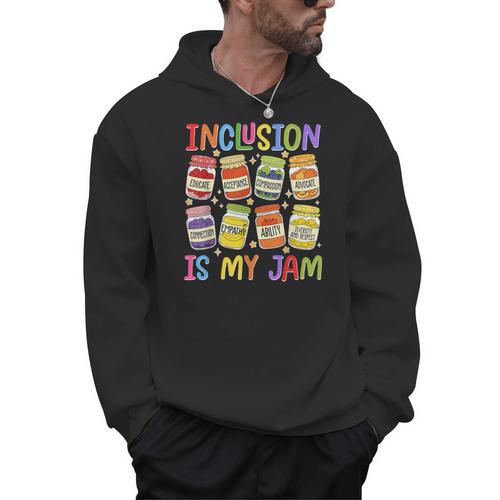 Inclusion Is My Jam SPED Teacher Special Education Teacher Men Hoodie - teacherstshirts.com DE