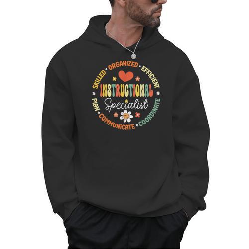 Instructional Specialist School Cute Academic Teacher Men Hoodie - teacherstshirts.com