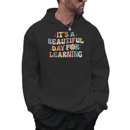 It's Beautiful Day For Learning Retro Teacher Women Men Men Hoodie - teacherstshirts.com