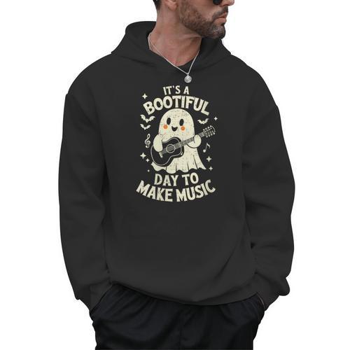 It's A Bootiful Day To Make Music Halloween Music Teacher Men Hoodie - teacherstshirts.com AU
