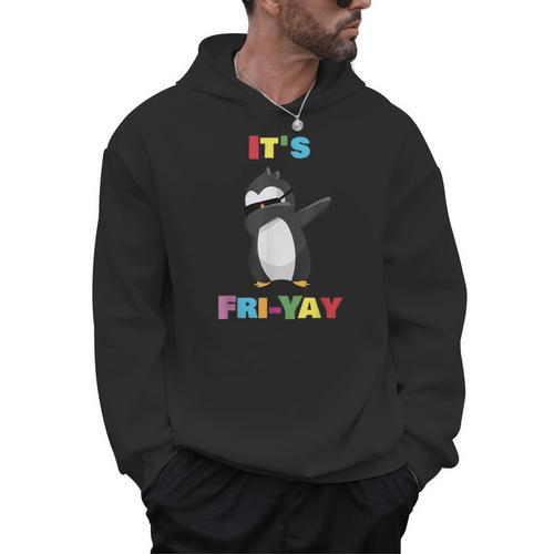 It's Fri-Yay Dabbing Penguin Friday Weekend Teacher Student Men Hoodie - teacherstshirts.com AU