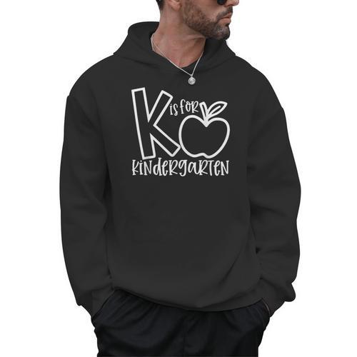 K Is For Kindergarten Kindergarten Teacher Men Women Girls Kids Men Hoodie - teacherstshirts.com