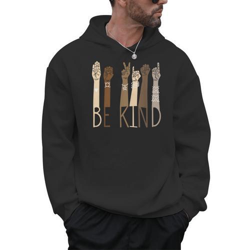 Be Kind Sign Language Hand Talking Teachers Interpreter ASL Men Women Men Hoodie - teacherstshirts.com