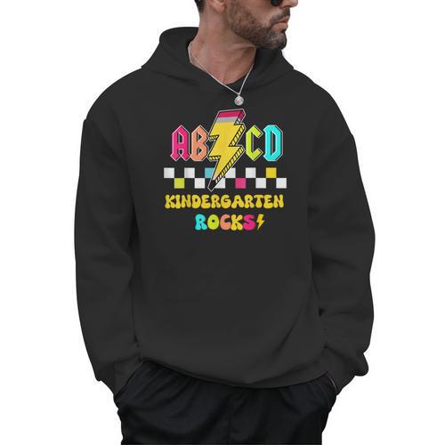 Kindergarten ABCD Rocks Teacher Student Back To School Men Hoodie - teacherstshirts.com